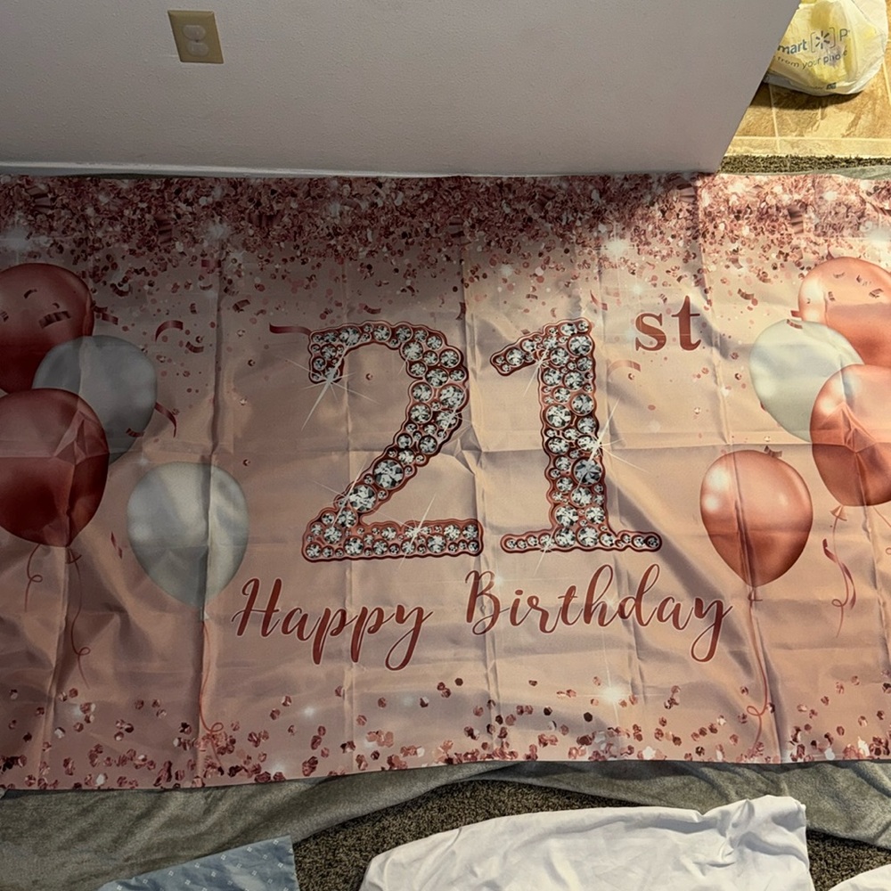 21 happy birthday backdrop